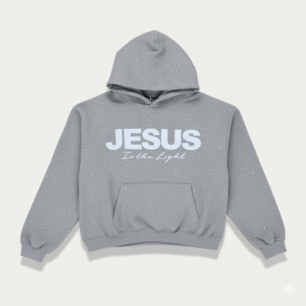 Jesus Is The Light Rhinestone Hoodie